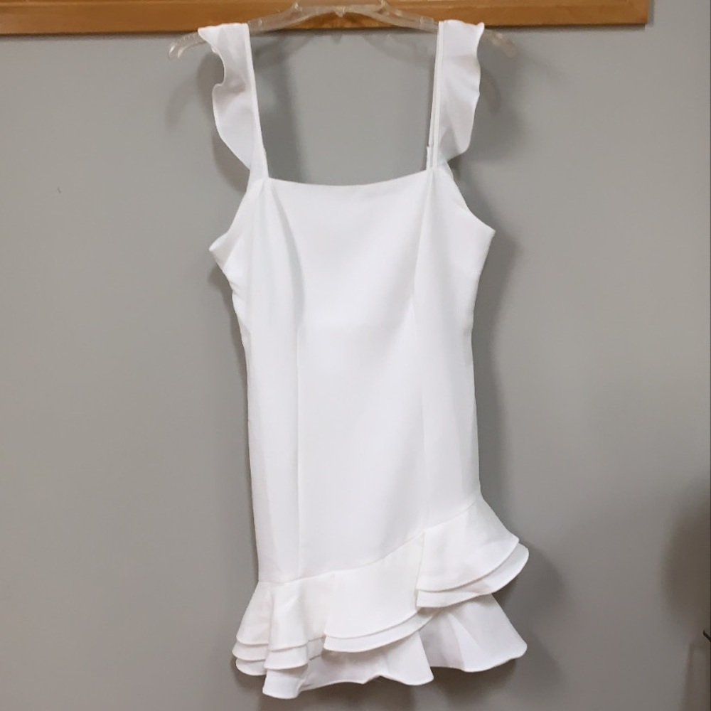 BCBG ruffled mini dress